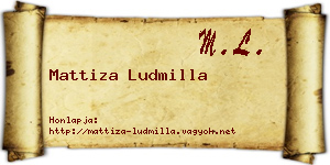 Mattiza Ludmilla névjegykártya